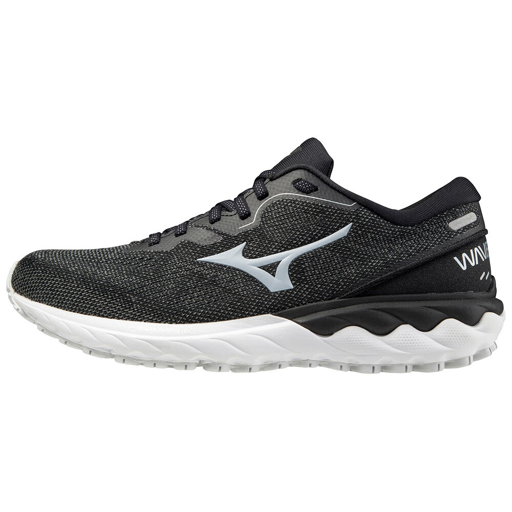 Womens Mizuno Wave Skyrise 2 Running Shoes Black/Silver/White Philippines (ZPMVBD913)